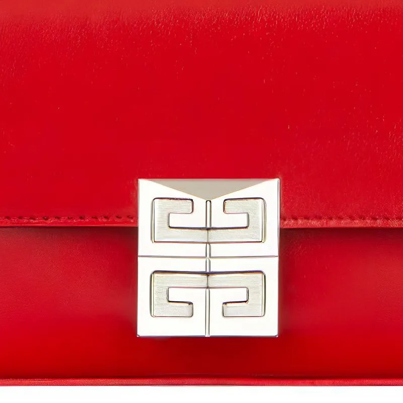 Givenchy 4G Cow Leather Shoulder Bag, Crossbody Bag Small Size Women's Red-4