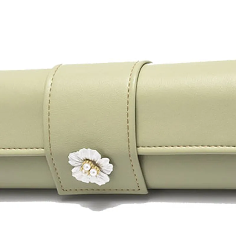 ALOENEY PU Eyeglass Pouch Medium Size Unisex Green/Beige/Brown/Gray-1