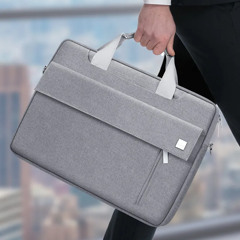 BUBM Polyester Laptop Bag Unisex Gray/Black-3
