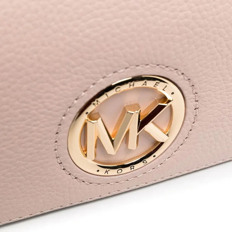MICHAEL KORS Samira Solid Color Leather Shoulder Bag, Crossbody Bag Women's Pink-3