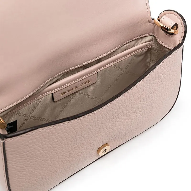 MICHAEL KORS Samira Solid Color Leather Shoulder Bag, Crossbody Bag Women's Pink-2