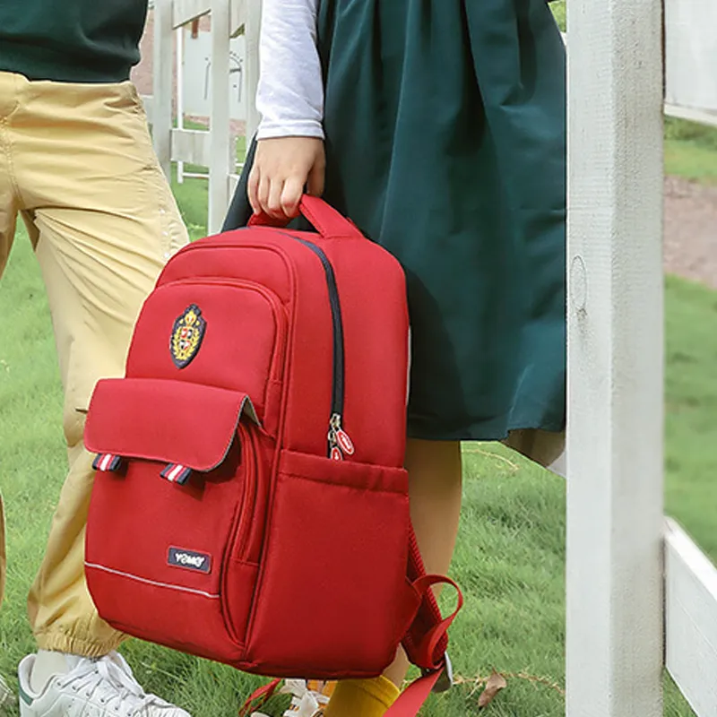 YOME Polyester Backpack Small Size Unisex Red/Burgundy-6