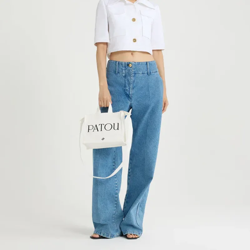 Patou Logo Printed Small Top Handle Bag-5