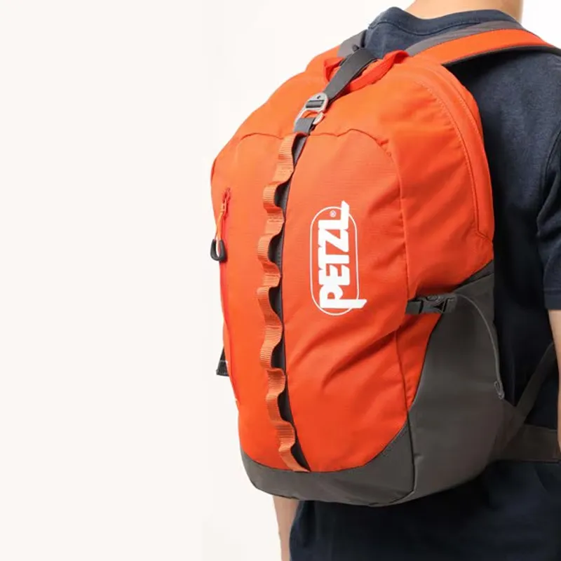 PETZL Nylon Outdoor Hiking Bag Backpacks Unisex Red & Orange-4
