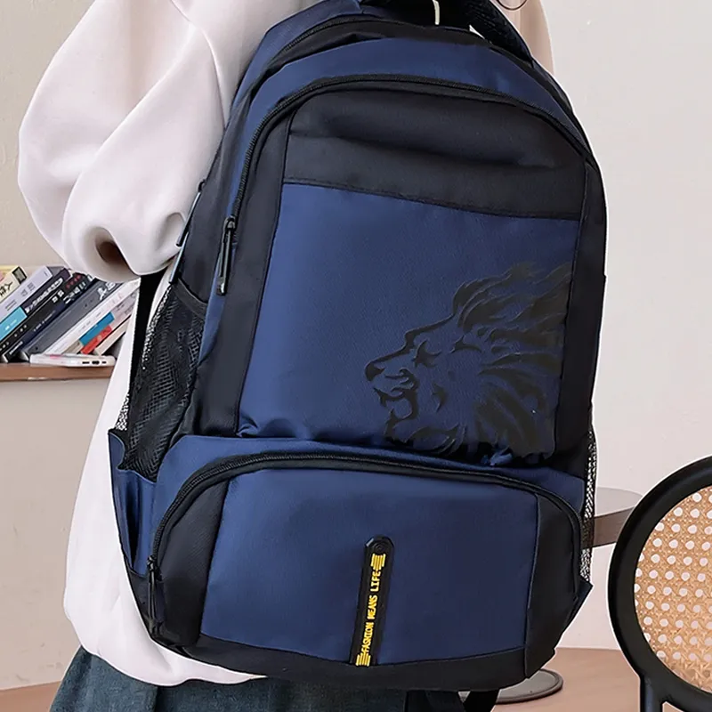 H YXIANG Nylon Backpack Regular Unisex Multicolor-4