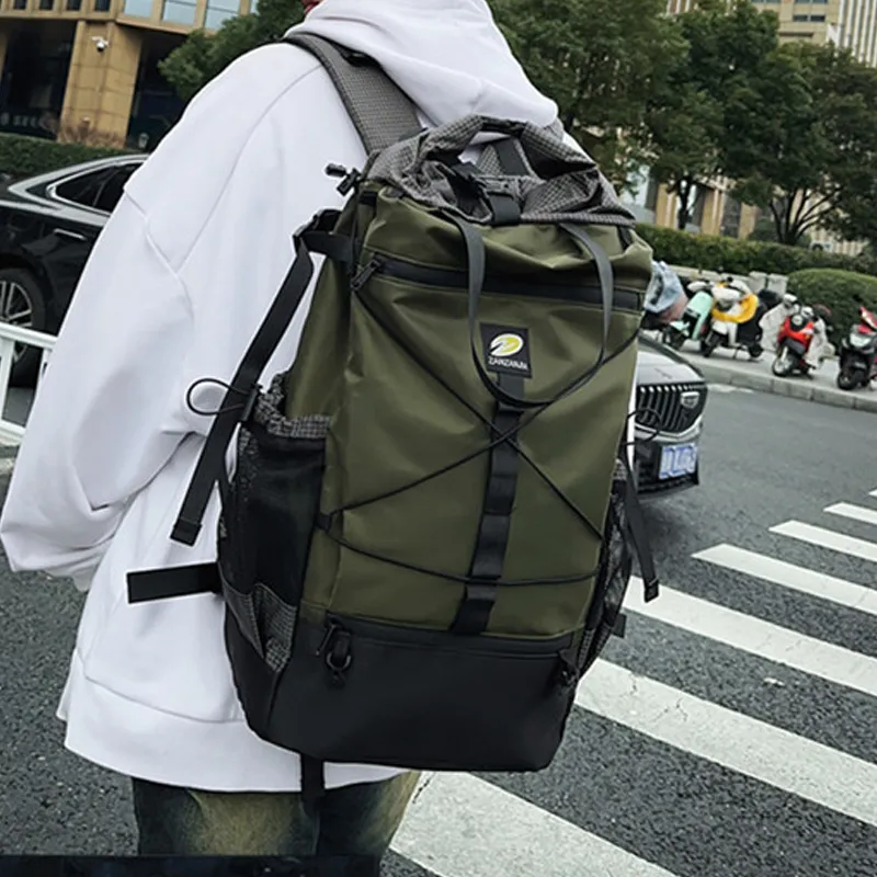 H YXIANG Nylon Backpack Regular Unisex Multicolor-1
