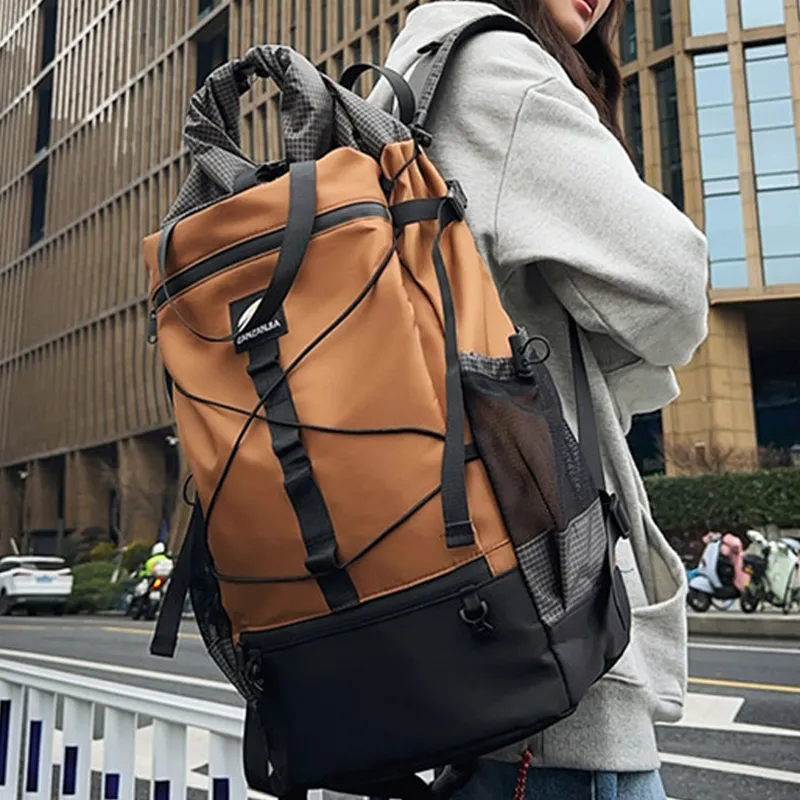 H YXIANG Nylon Backpack Regular Unisex Multicolor-6