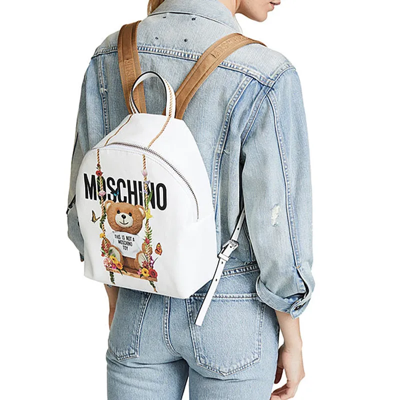 MOSCHINO Polyurethane Backpack Regular Women's White-5