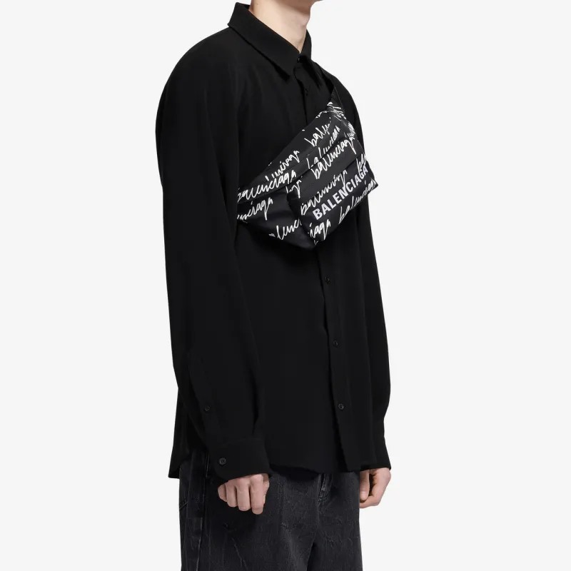 Balenciaga Polyester With Acetate Waist Bag Chest Bag Men's Black-5