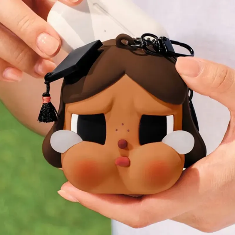 POP MART CRYBABY Silicone Earphone Case Unisex Brown-3