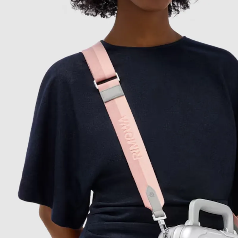 RIMOWA Nylon Bag Strap Unisex Rose Pink & Rouge Pink-3