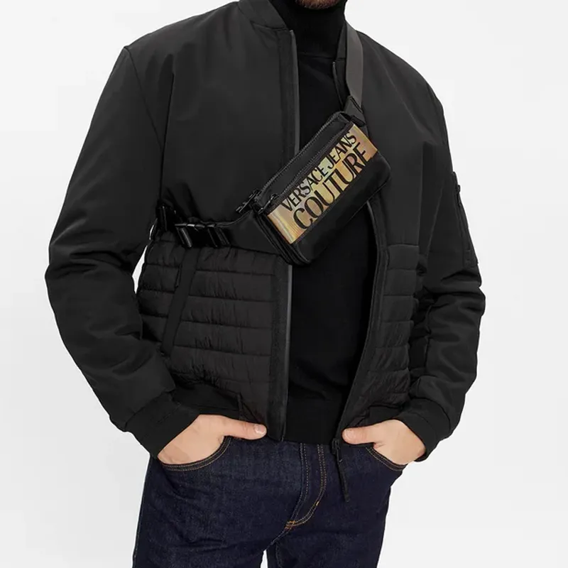 VERSACE JEANS COUTURE Polyamide Fanny Pack Men's Black-4
