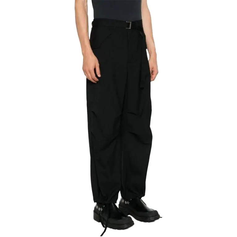 Sacai Suiting Drawstring Ankle Cargo Trousers-2