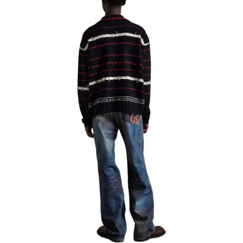ANDERSSON BELL B&W Stripe Polo Shirt-4