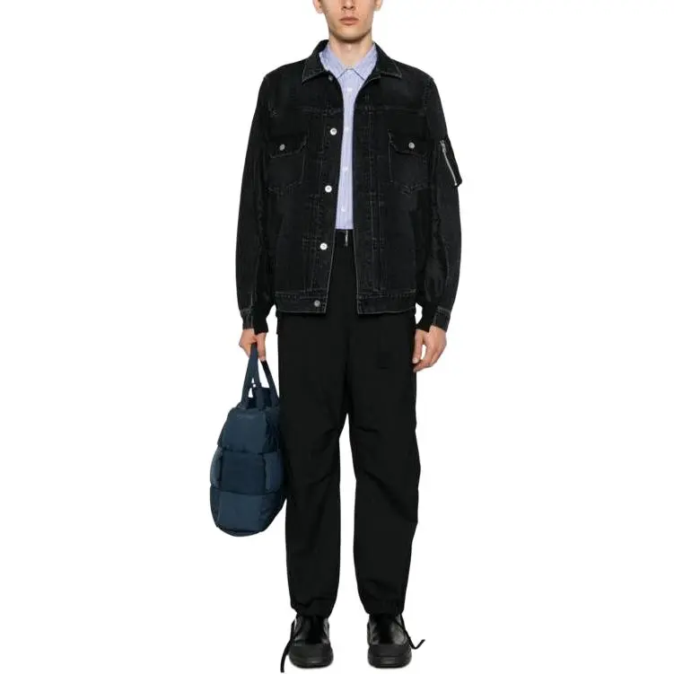 Sacai Suiting Drawstring Ankle Cargo Trousers-1