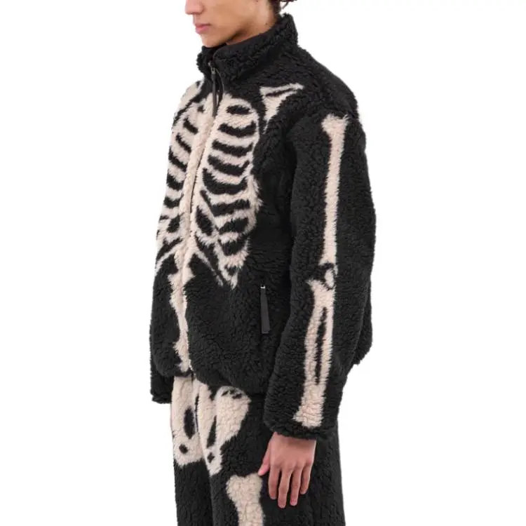 Kapital Bone Boa Reversible Printed Fleece And Nylon Jacket-3