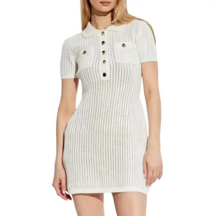 Self portrait Cotton blend Knitted Dress-3