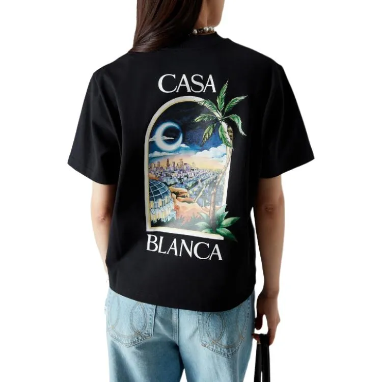 CASABLANCA La Night Printed T Shirt 'Black'-4