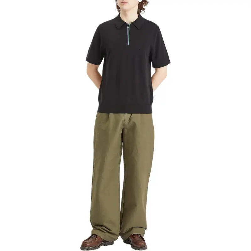 Paul Smith Sports Stripe Zip Knitted Polo Shirt-1