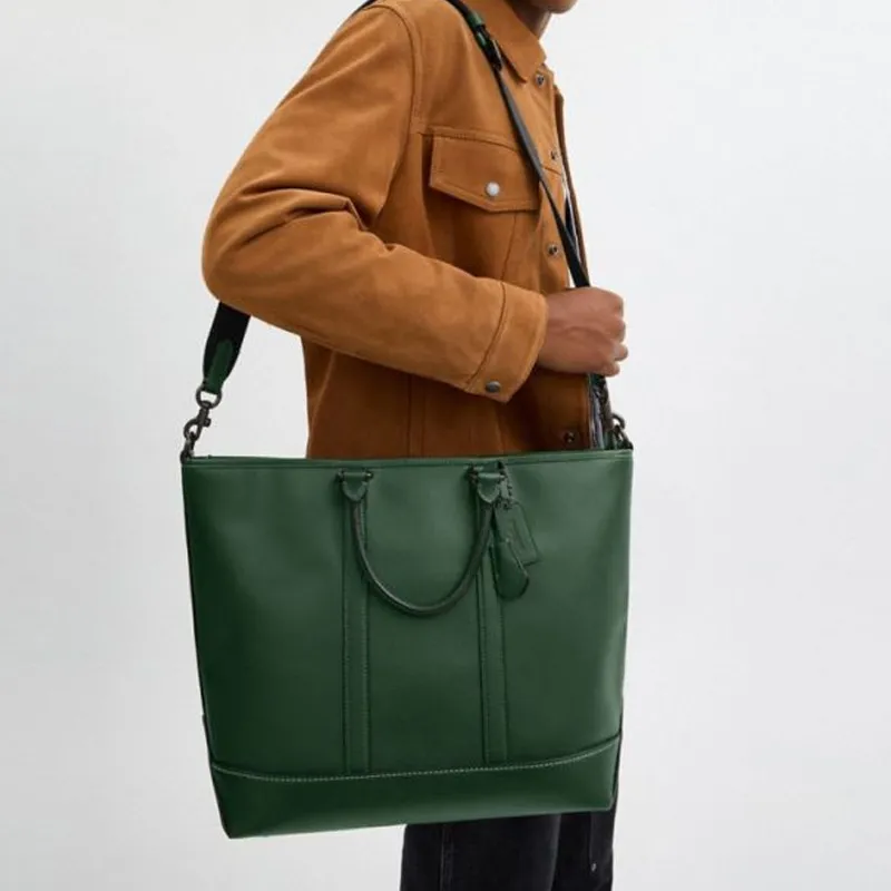 COACH Metropolitan Cow Leather One Shoulder Handbag Tubas Men's Forest Green-4