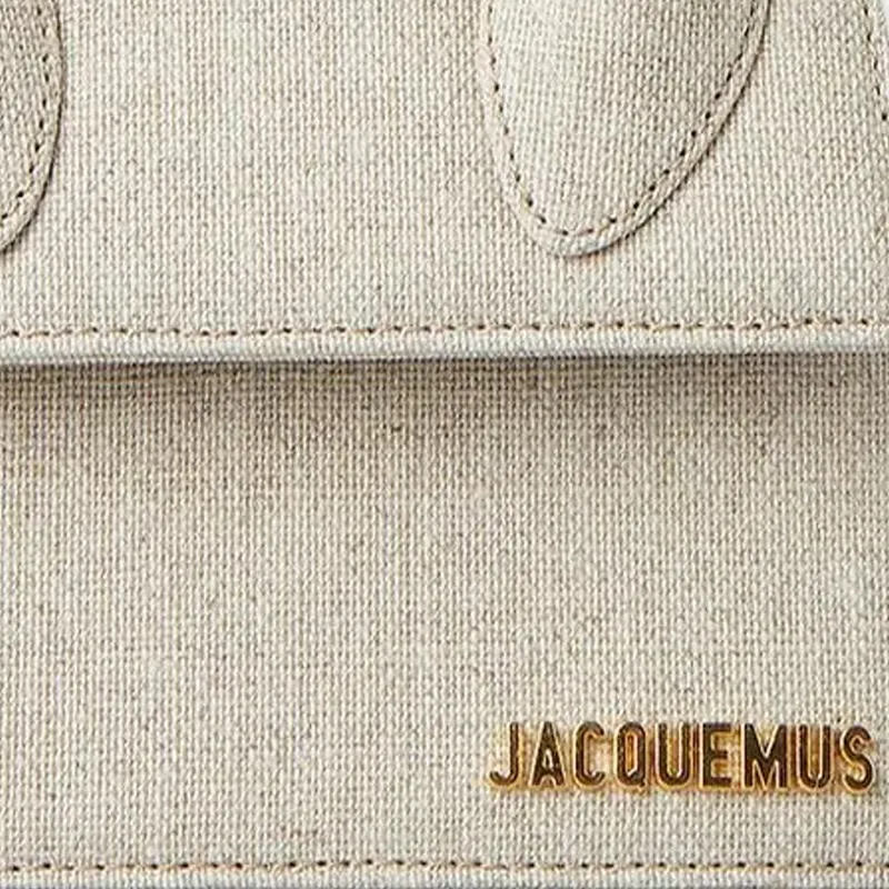 Jacquemus Linen Handbag Women's Light Gray-3
