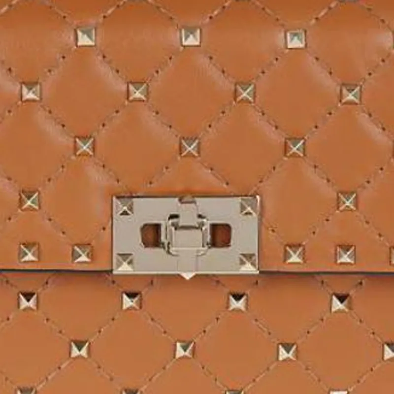 Valentino Nappa Leather Shoulder Bag Women's Brown-3