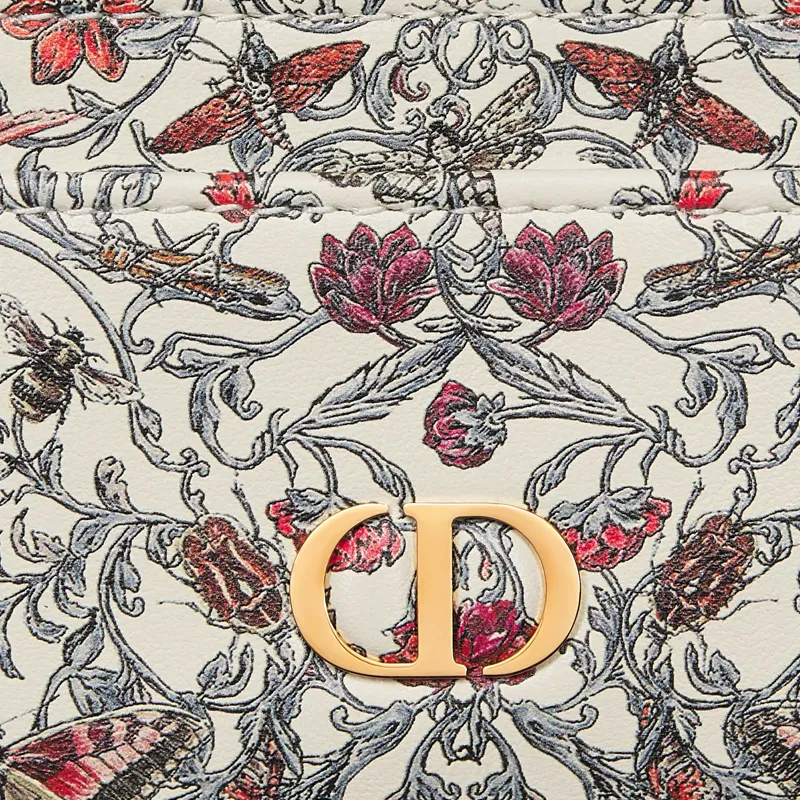 DIOR Dioramour Dior Calfskin Card Holder Women's Multicolor-2