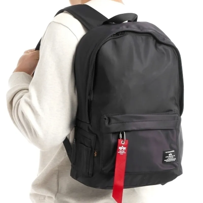 Alpha Industries Nylon Backpack Regular Men's Black-3
