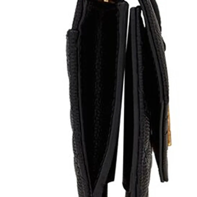 SAINT LAURENT Monogram Leather Wallet Women's Black-4