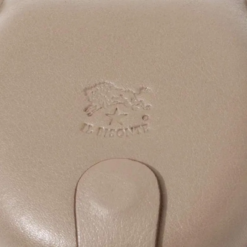 Il Bisonte Leather Coin Purse Unisex Caramel Gray-1