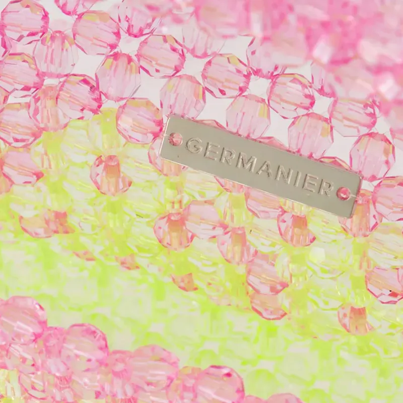 Germanier Recycled PVC One Shoulder Handbag Women's Pink & Lime-3