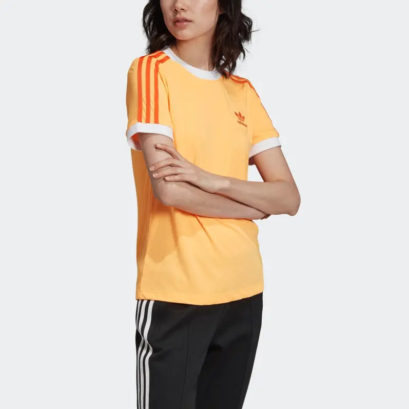 Adidas Originals 3 STR T Shirt Women's Shimmery Orange-5