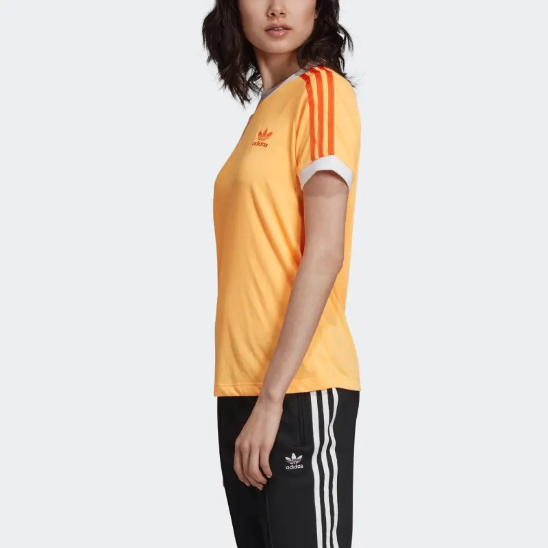 Adidas Originals 3 STR T Shirt Women's Shimmery Orange-4