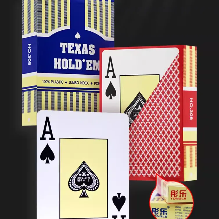 Tongle Texas 308 PVC Waterproof And Fold Resistant WPT Poker Cards-3