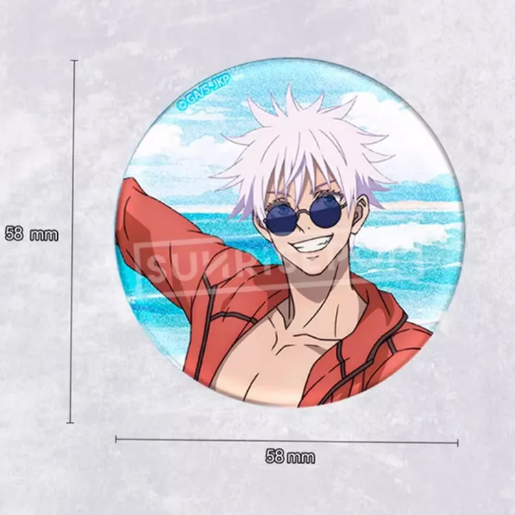 SUNRISEPOP Jujutsu Kaisen Satoru Gojo, Summer Beach By The Gojo River Badges-2
