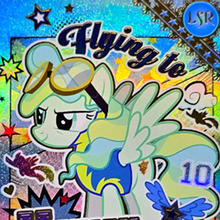 KAYOU My Little Pony Card SR Moon 4 Steam Multicolor Rainbow Holographic Card IP/Anime Cards Single Pack-2