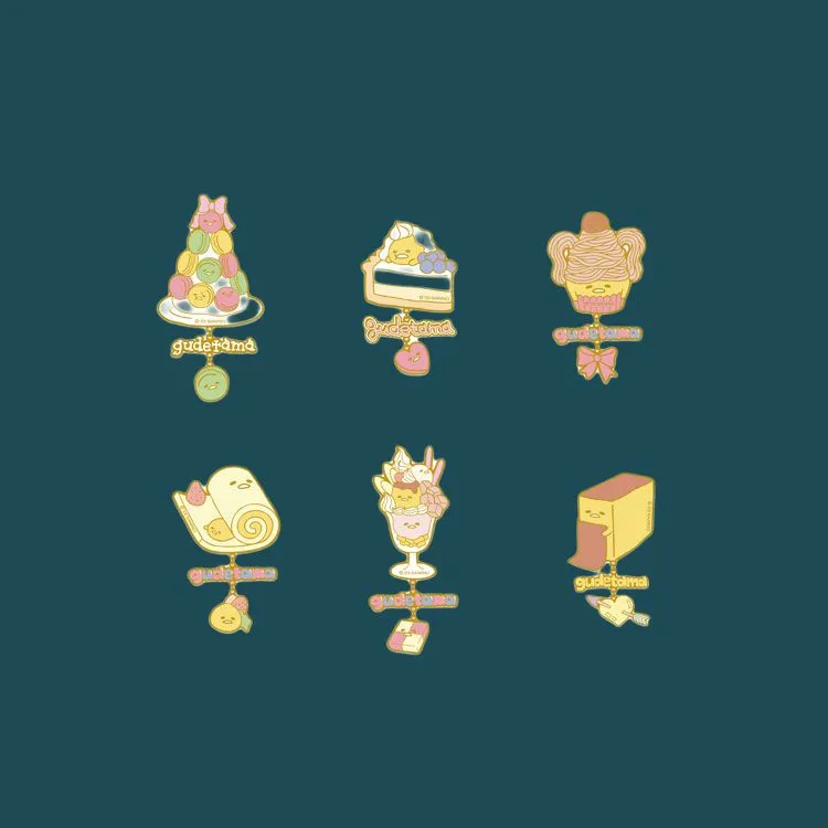 TOP TOY Gudetama Sweet Afternoon Tea Collection IP Merch Badges-7