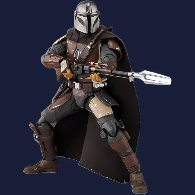 BANDAI Star Wars Characters Star Wars SHF Astray The Mandalorian Action Figure Scale Figures-2