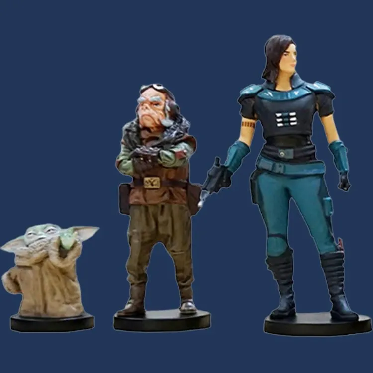 Disney Boba Fett Master Yoda Star Wars Characters Disney Characters The Mandalorian Scale Figures-2