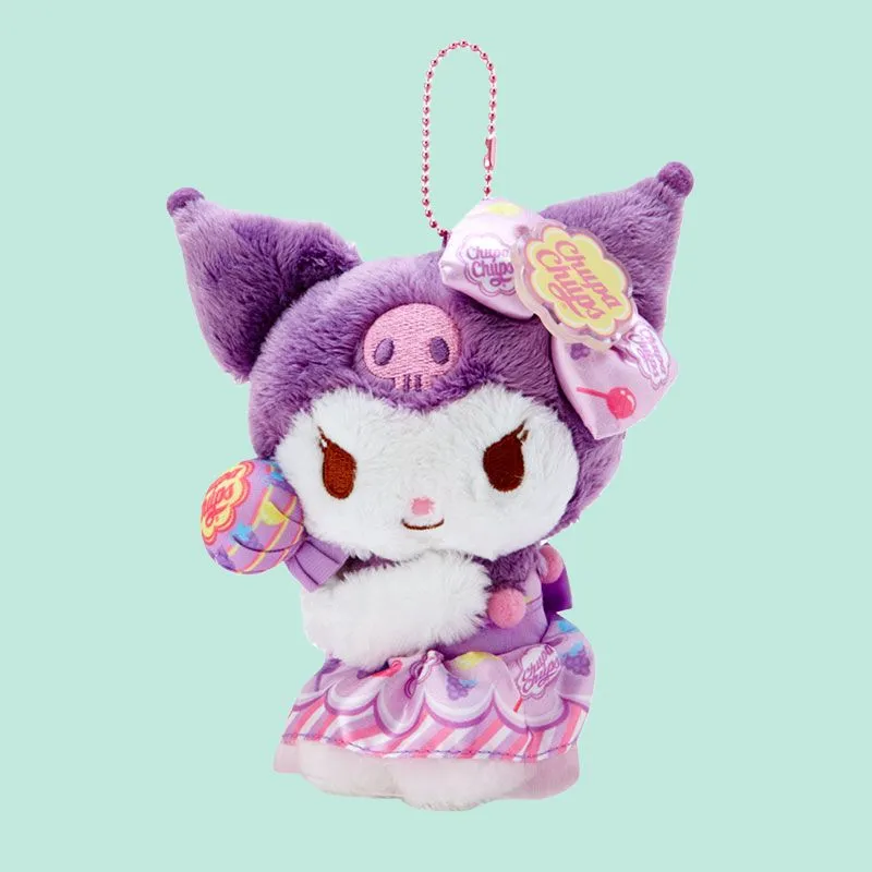 Sanrio Kuromi Pearl Jewelry Collaboration Dolls Plush Pendant 16cm High-2