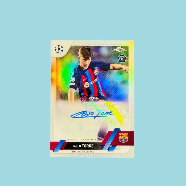 Topps Thor Signature Rising Stars RC Barcelona Barça Chrome Collection Star Card Good Condition Sports Cards 1 Pc-3