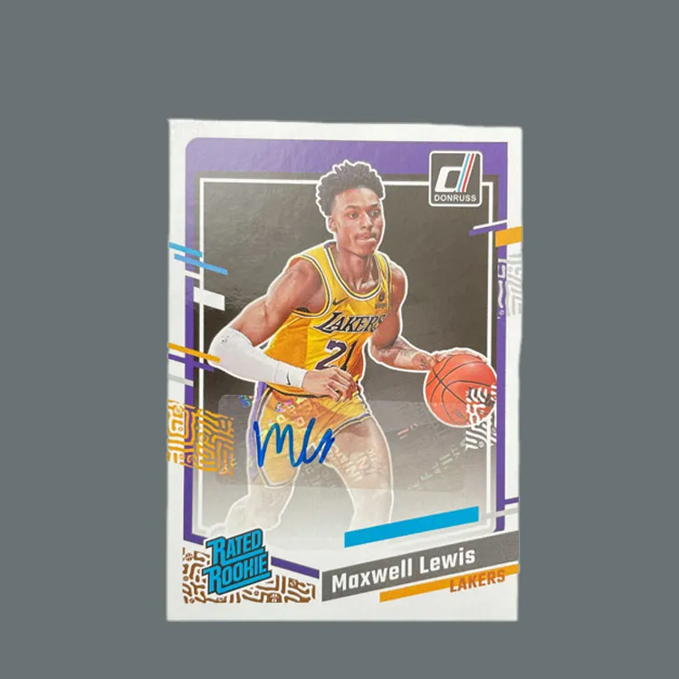 PANINI 2023 24 Durex Lakers Maxwell Lewis Levi Rookie RC Signature Card Star Card Pass Sports Cards 1 Pc-2