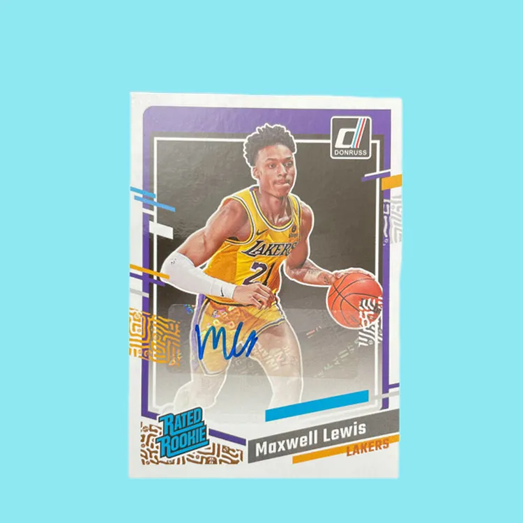 PANINI 2023 24 Durex Lakers Maxwell Lewis Levi Rookie RC Signature Card Star Card Pass Sports Cards 1 Pc-3