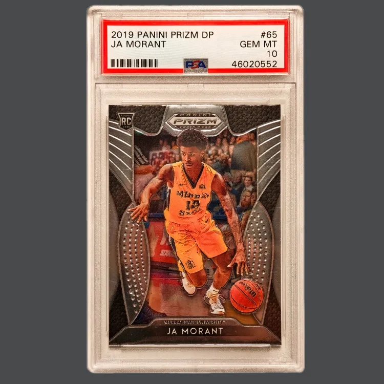 PANINI 2019 Panini Prizm Draft Picks Ja Morant Base Rising Stars RC Large Scale Selected PSA10 Graded Cards 1 Pc-2