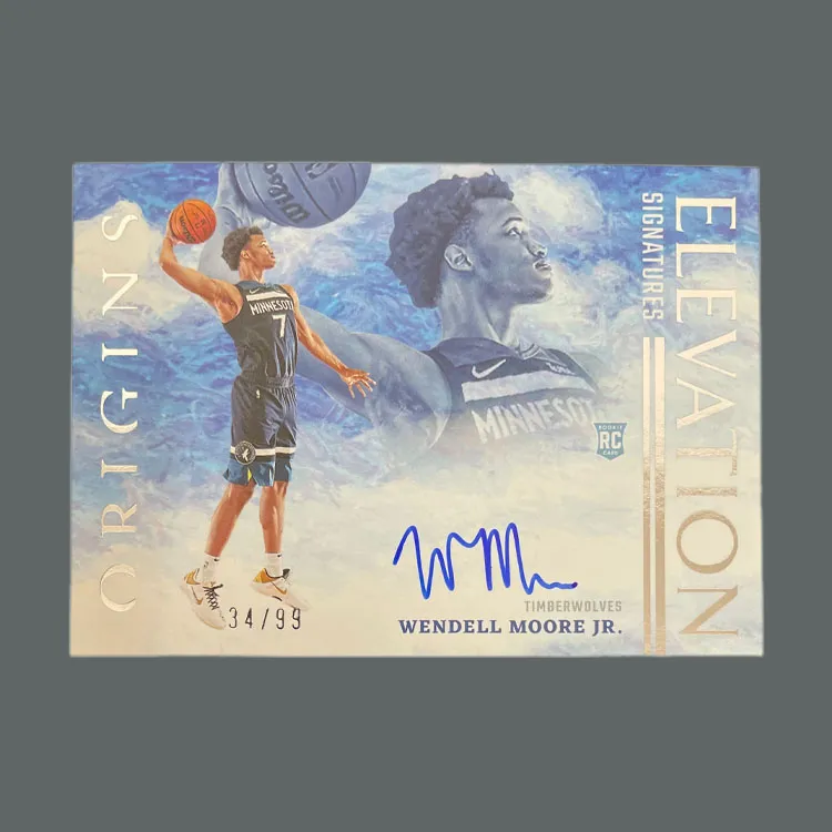 PANINI Wendell Moore 2022 23 Timberwolves Signature 34/99 Teca Star Player Card Access Pass Sports Cards 1 Pc-2