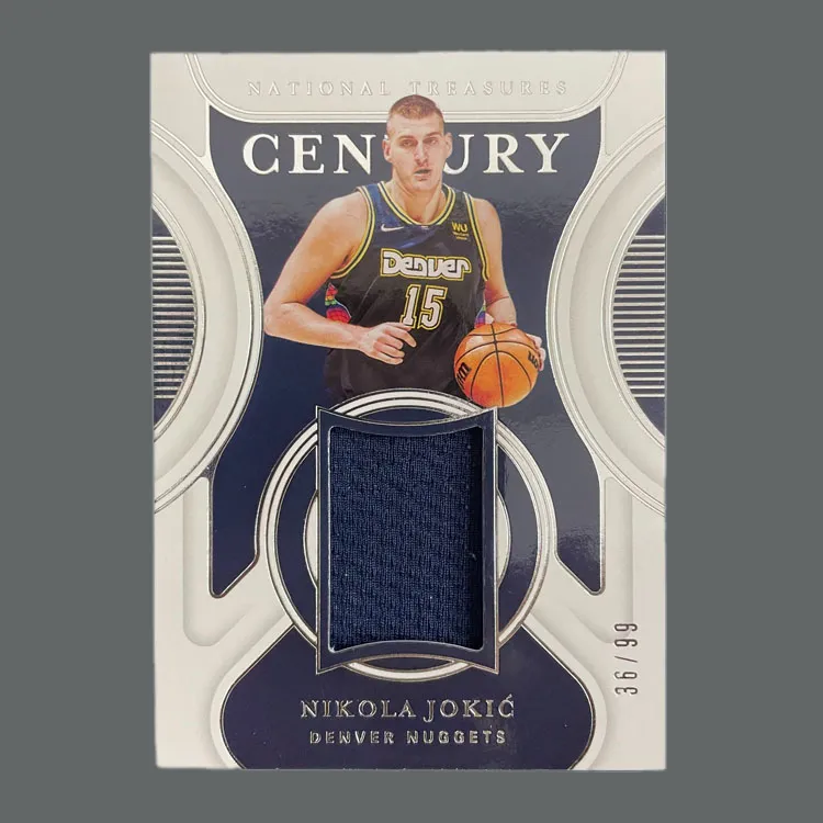 PANINI 2021-22 Panini National Treasure Gold Rush Nikola Nikola Jokic 36/99 Edition Game-Worn Jersey Sports Cards 1 Pc-2