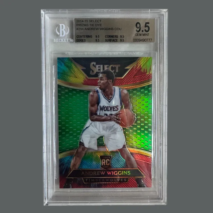 PANINI 2014 15 Select Andrew Wiggins, Rising Stars, Tie Dye/25 Edition BGS 9.5 Graded Cards 1 Pc-2