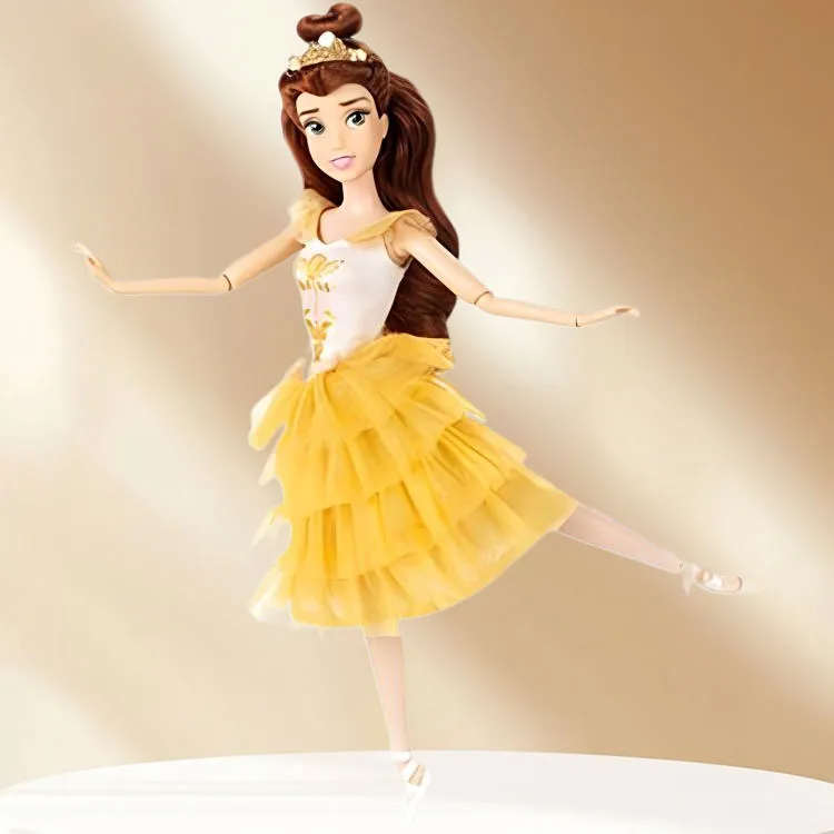 Disney Belle Shanghai, Ballet Dancer Belle Princess Ball Jointed Dolls Yellow-1