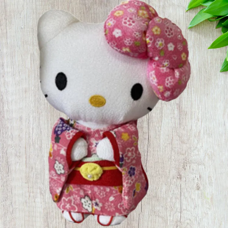 Sanrio/Hello Kitty Pink Kimono Kitty Dolls Plush Doll M Size Height-3