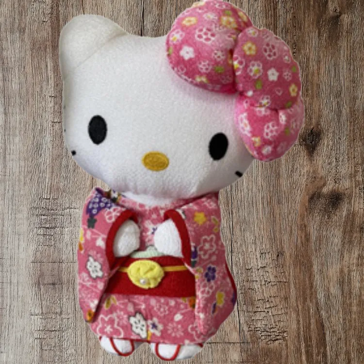 Sanrio/Hello Kitty Pink Kimono Kitty Dolls Plush Doll M Size Height-1